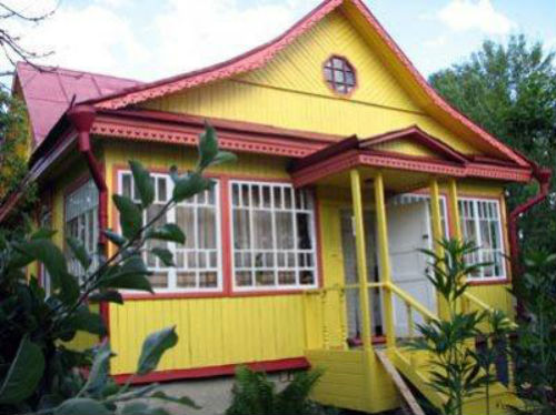 окраска фасадов деревянных домов